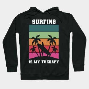 Surfing Is My Therapy Edit Hoodie